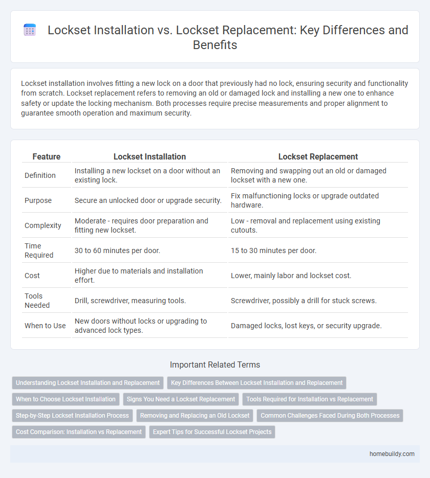 Lockset Installation vs. Lockset Replacement: Key Differences and Benefits
