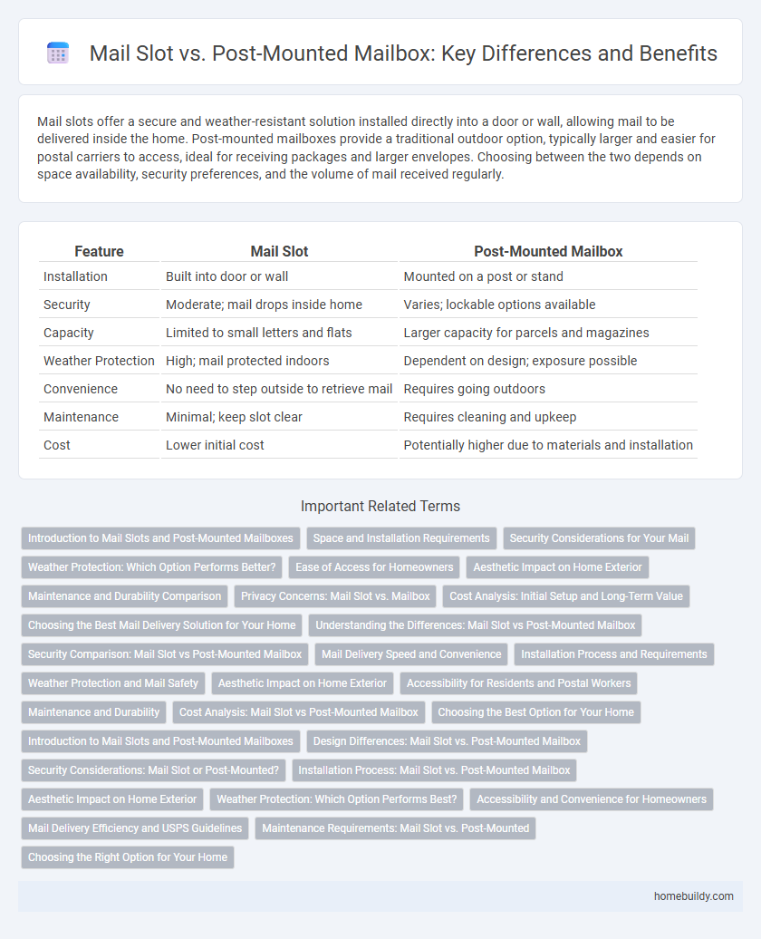 Mail Slot vs. Post-Mounted Mailbox: Key Differences and Benefits