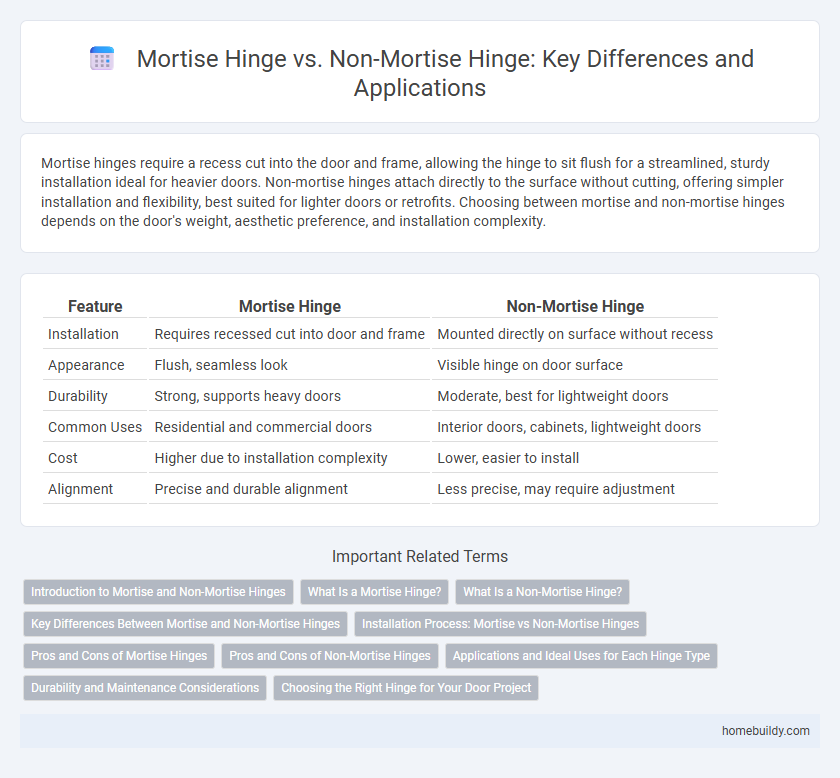 Mortise Hinge vs. Non-Mortise Hinge: Key Differences and Applications