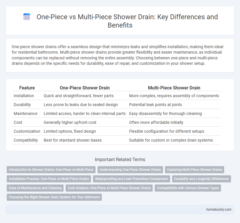 One-Piece vs Multi-Piece Shower Drain: Key Differences and Benefits