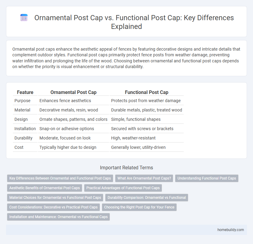 Ornamental Post Cap vs. Functional Post Cap: Key Differences Explained