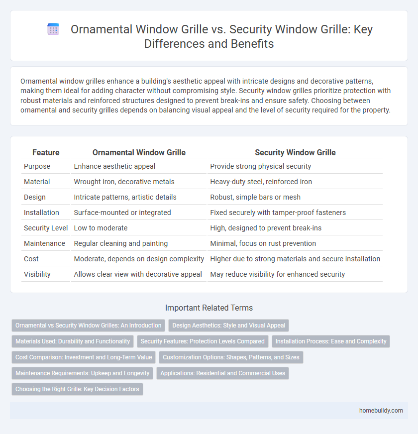 Ornamental Window Grille vs. Security Window Grille: Key Differences and Benefits