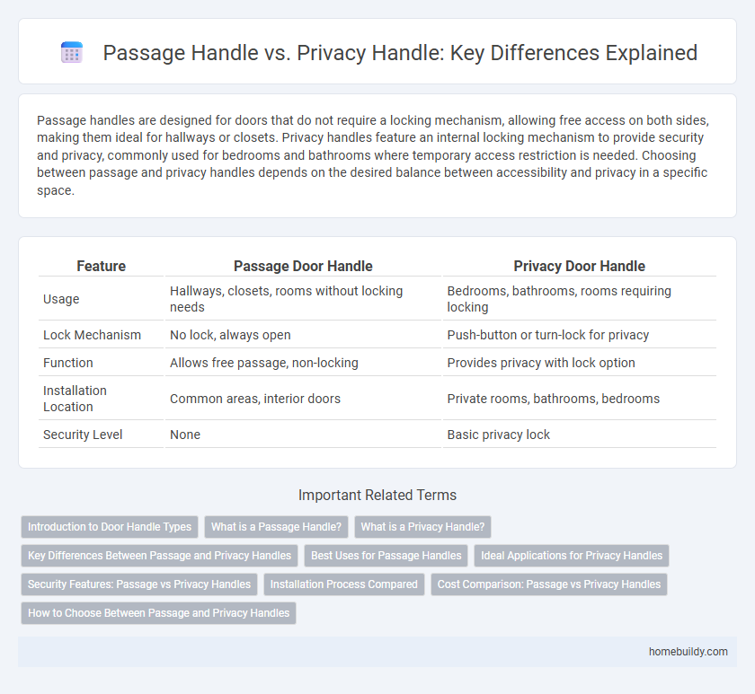 Passage Handle vs. Privacy Handle: Key Differences Explained