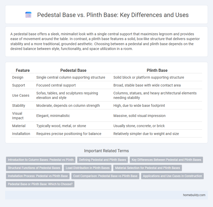 Pedestal Base vs. Plinth Base: Key Differences and Uses