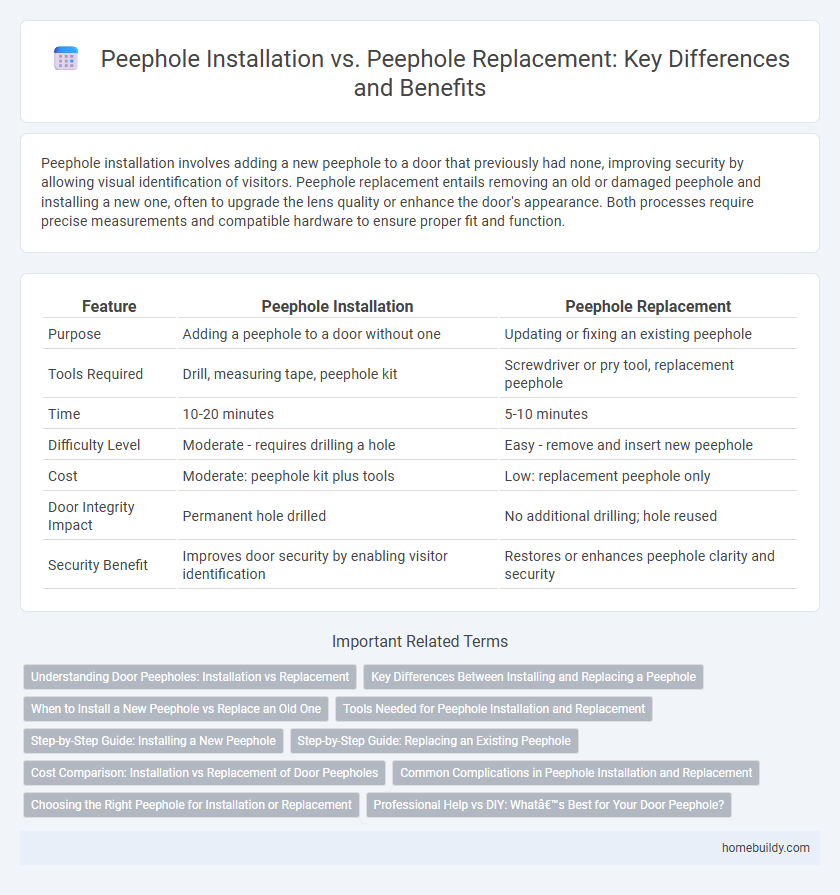 Peephole Installation vs. Peephole Replacement: Key Differences and Benefits