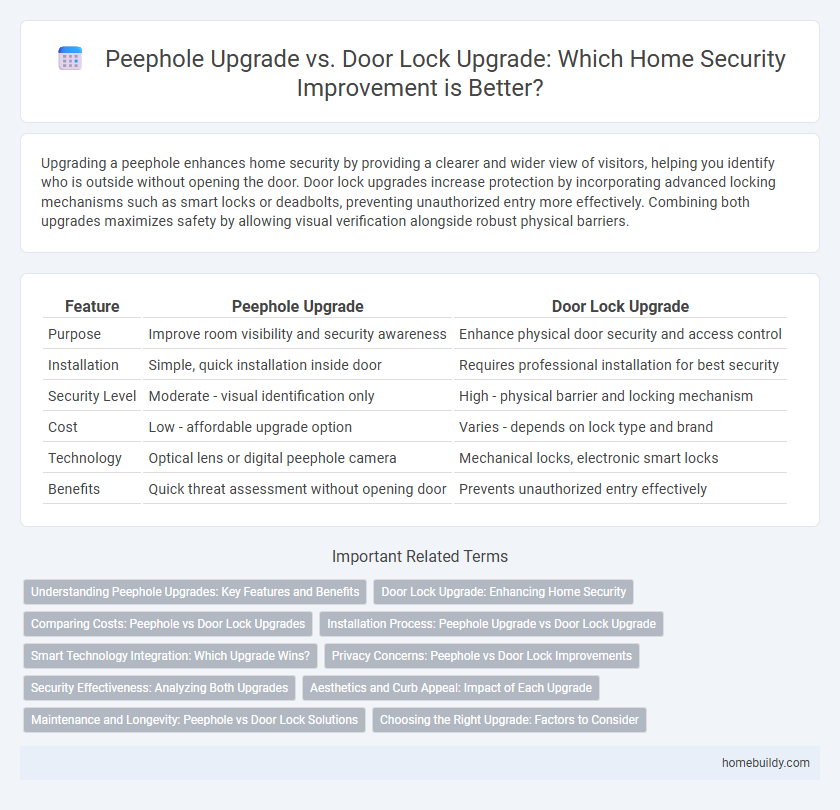 Peephole Upgrade vs. Door Lock Upgrade: Which Home Security Improvement is Better?
