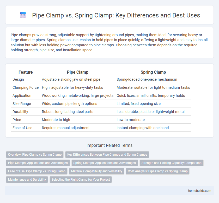 Pipe Clamp vs. Spring Clamp: Key Differences and Best Uses