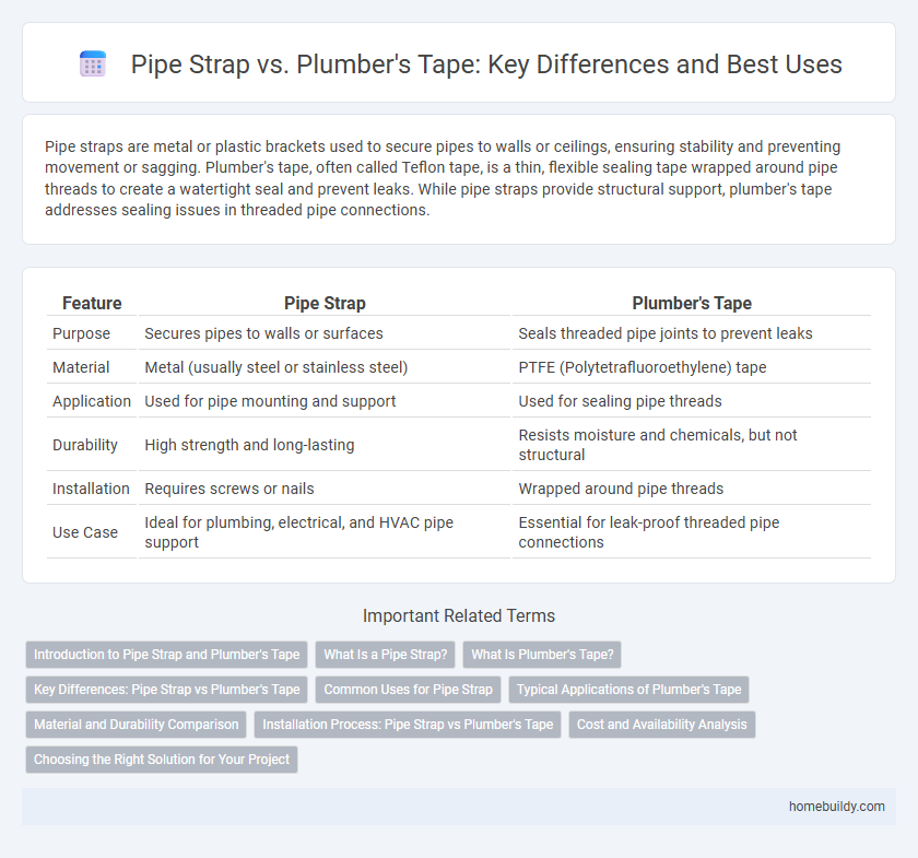 Pipe Strap vs. Plumber's Tape: Key Differences and Best Uses