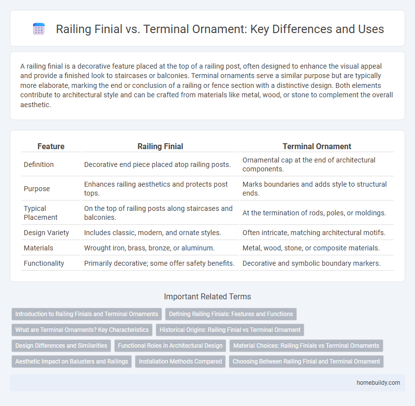 Railing Finial vs. Terminal Ornament: Key Differences and Uses