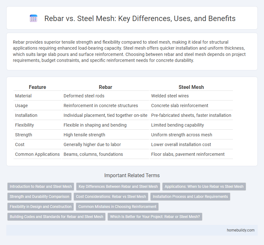 Rebar vs. Steel Mesh: Key Differences, Uses, and Benefits