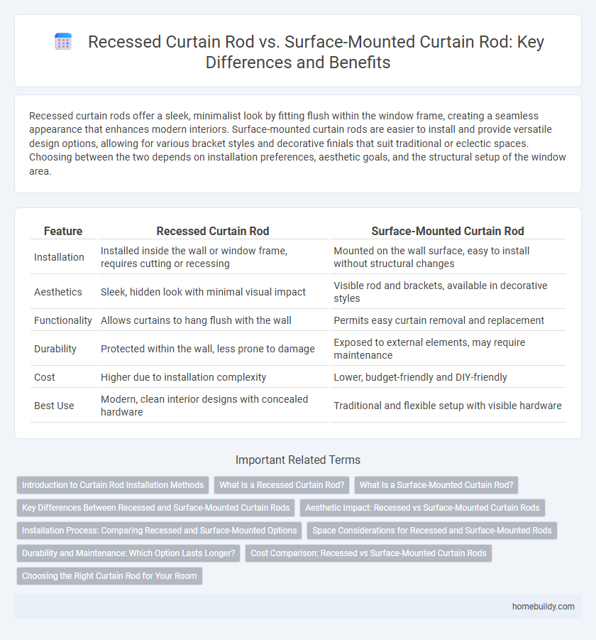 Recessed Curtain Rod vs. Surface-Mounted Curtain Rod: Key Differences and Benefits