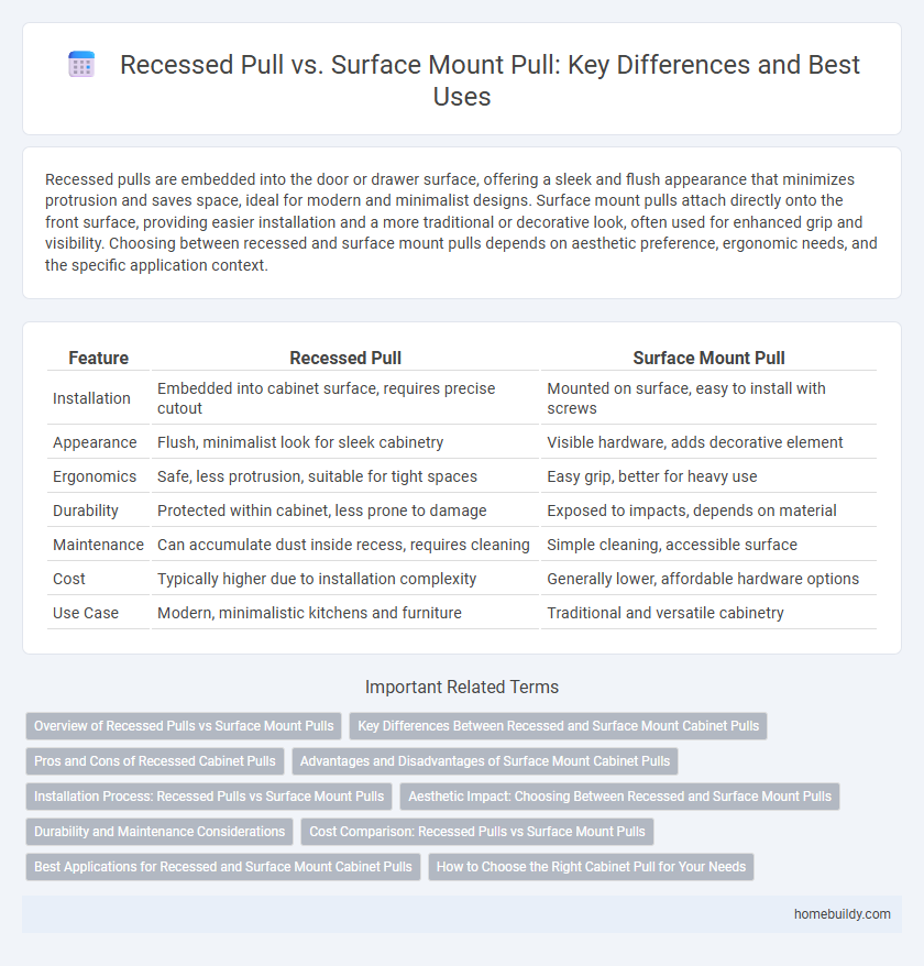 Recessed Pull vs. Surface Mount Pull: Key Differences and Best Uses