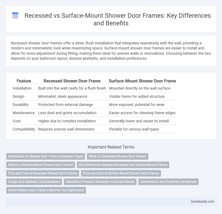 Recessed vs Surface-Mount Shower Door Frames: Key Differences and Benefits