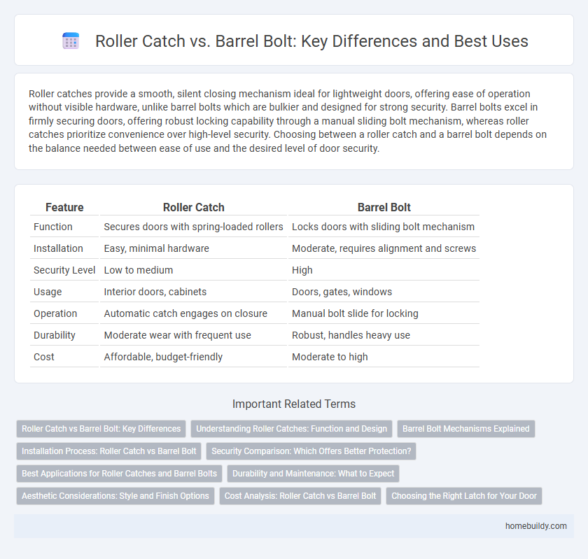 Roller Catch vs. Barrel Bolt: Key Differences and Best Uses
