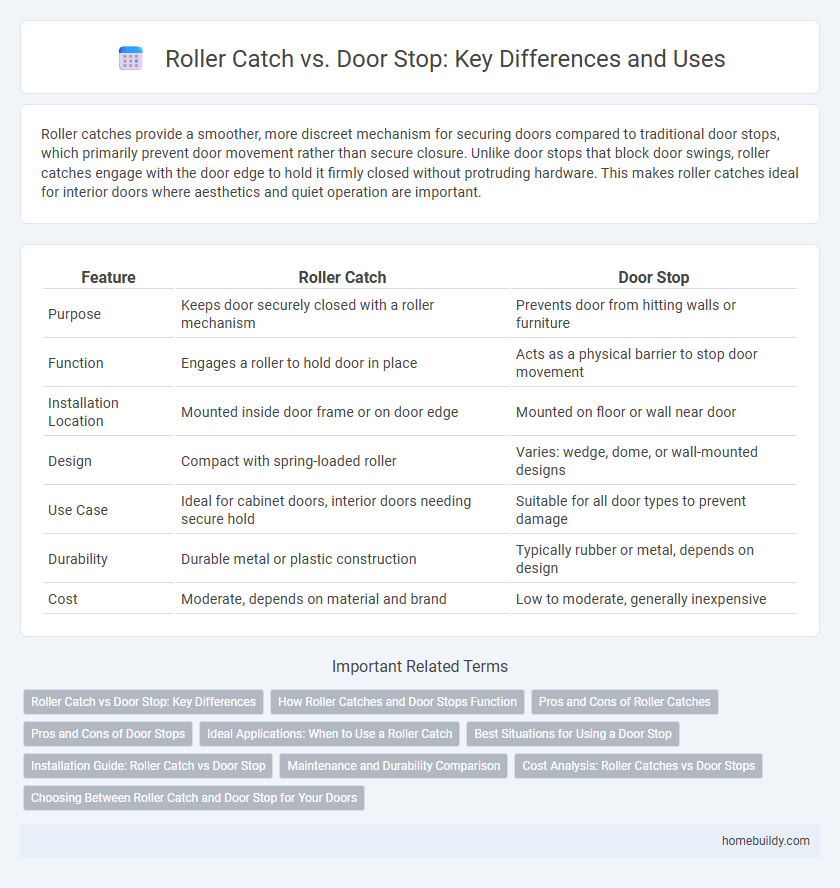 Roller Catch vs. Door Stop: Key Differences and Uses