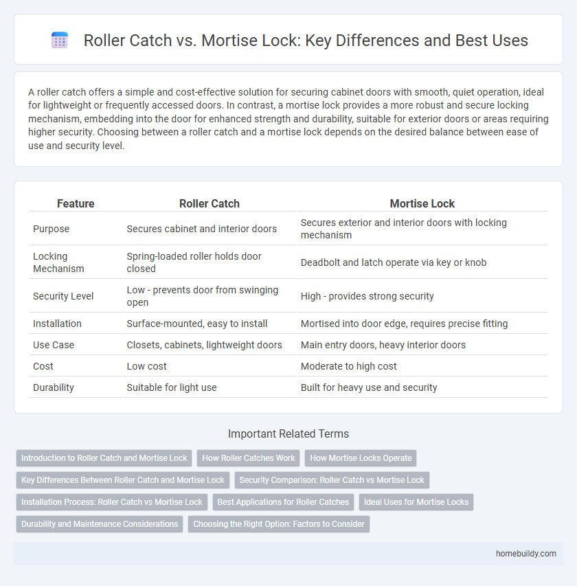 Roller Catch vs. Mortise Lock: Key Differences and Best Uses