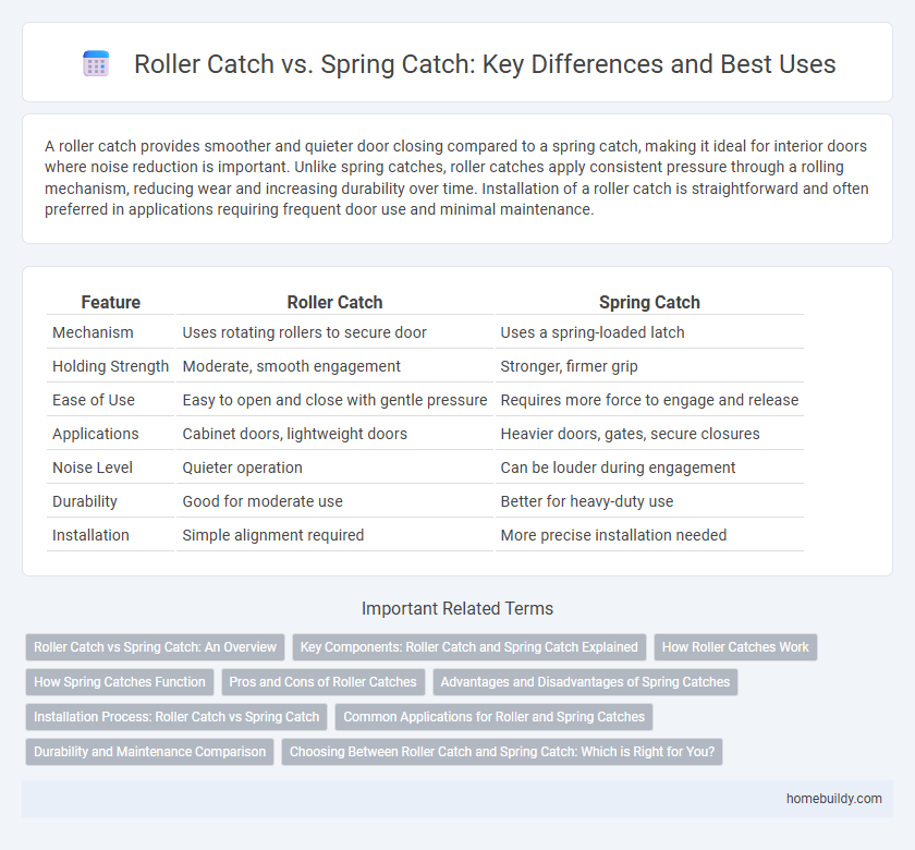 Roller Catch vs. Spring Catch: Key Differences and Best Uses