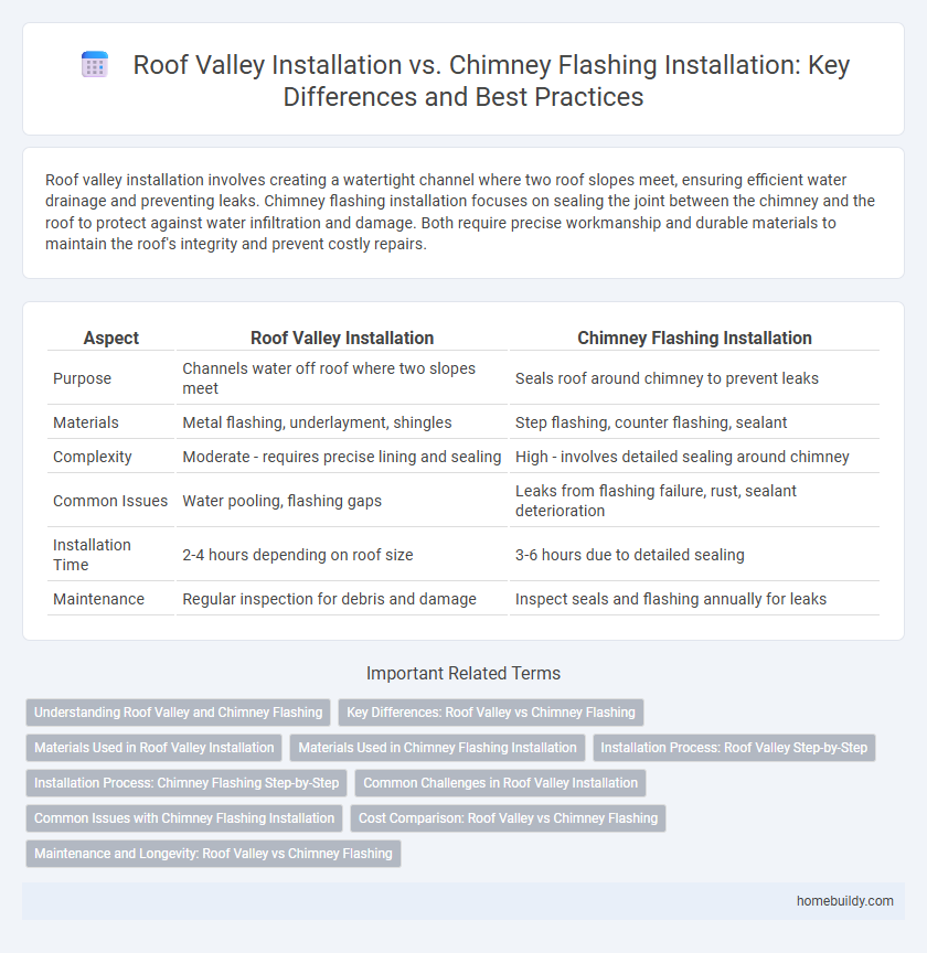 Roof Valley Installation vs. Chimney Flashing Installation: Key Differences and Best Practices