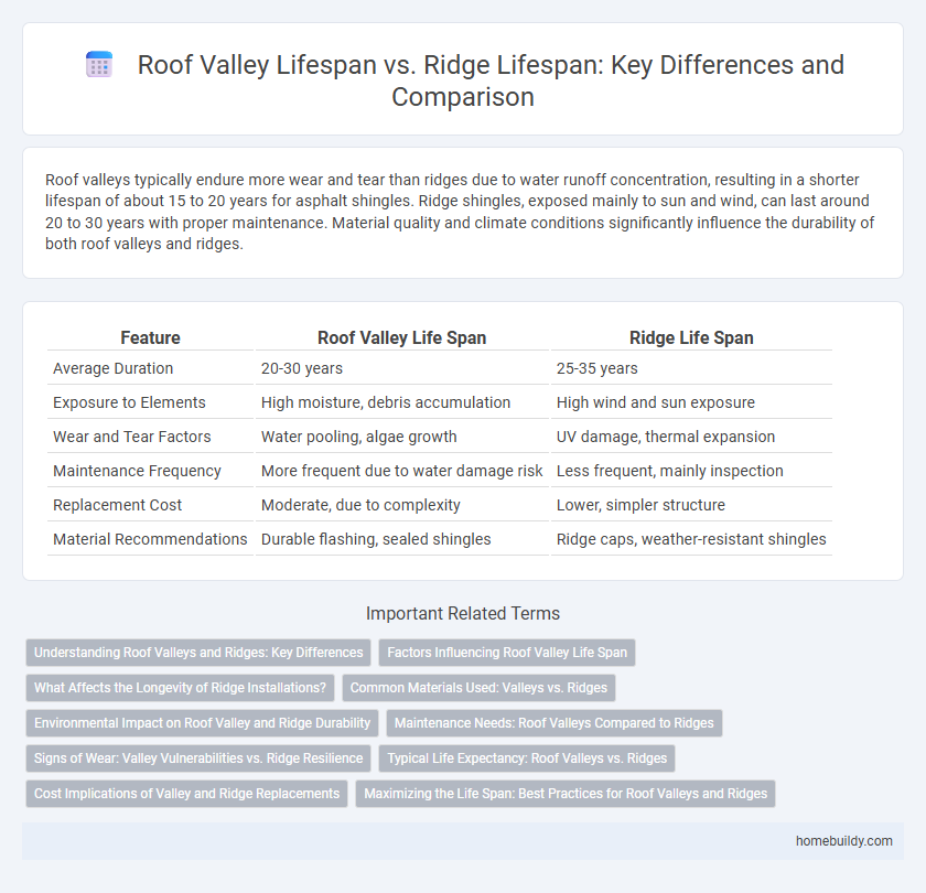Roof Valley Lifespan vs. Ridge Lifespan: Key Differences and Comparison