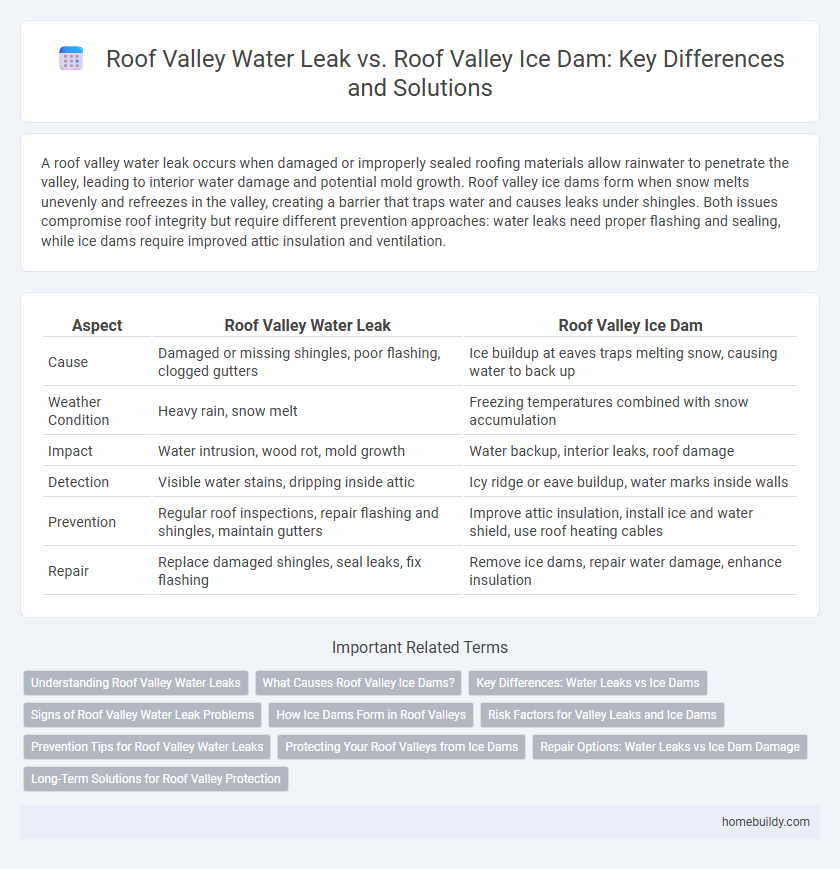 Roof Valley Water Leak vs. Roof Valley Ice Dam: Key Differences and Solutions