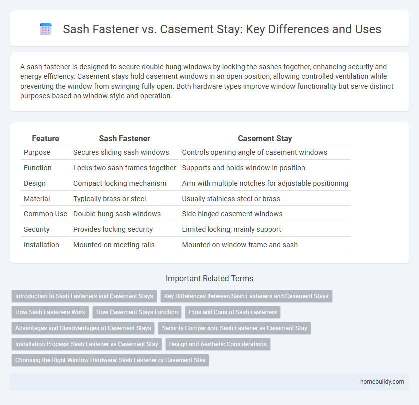 Sash Fastener vs. Casement Stay: Key Differences and Uses