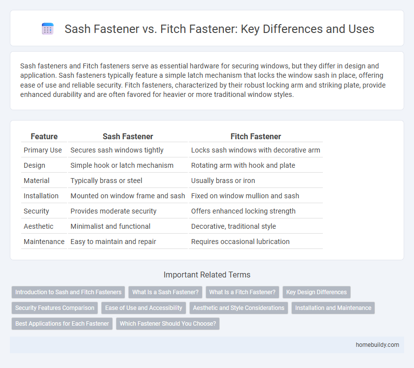 Sash Fastener vs. Fitch Fastener: Key Differences and Uses