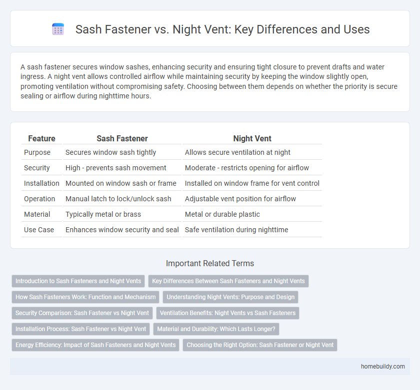 Sash Fastener vs. Night Vent: Key Differences and Uses