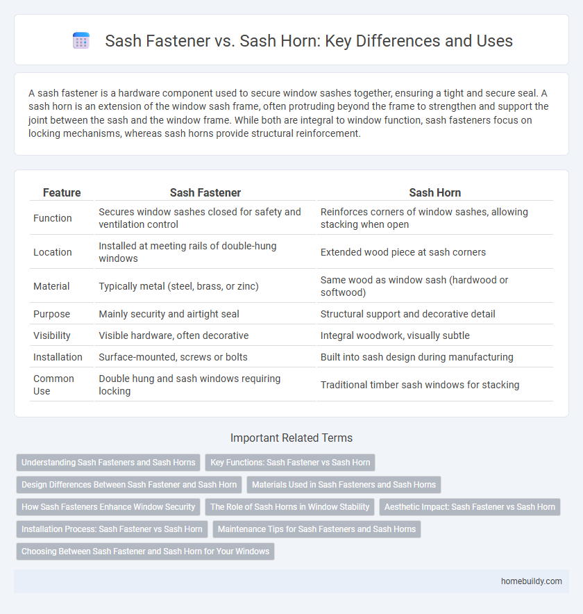 Sash Fastener vs. Sash Horn: Key Differences and Uses