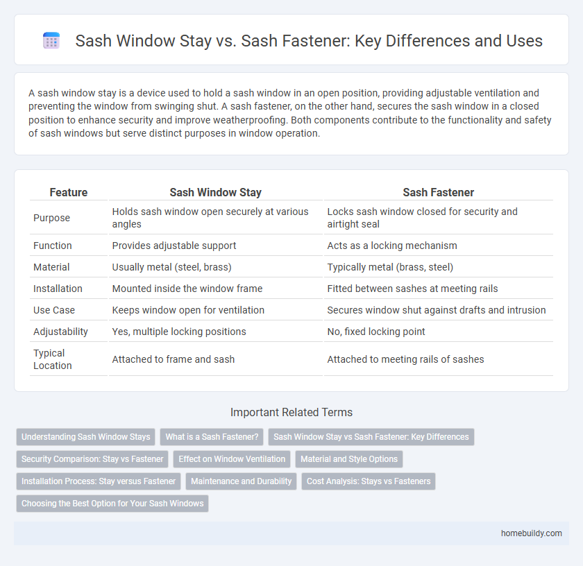 Sash Window Stay vs. Sash Fastener: Key Differences and Uses