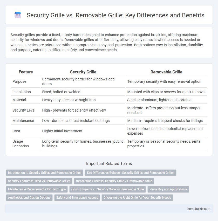Security Grille vs. Removable Grille: Key Differences and Benefits