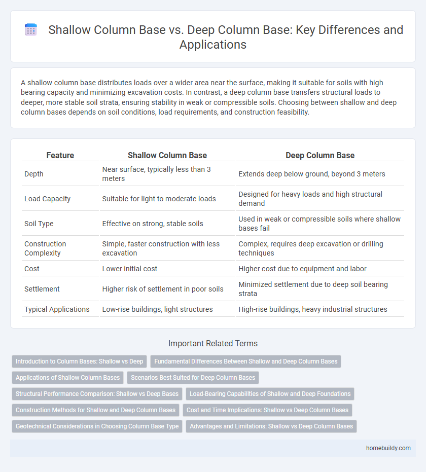 Shallow Column Base vs. Deep Column Base: Key Differences and Applications