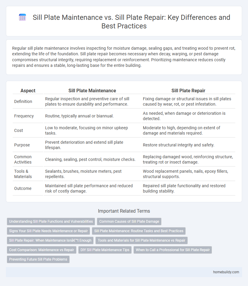 Sill Plate Maintenance vs. Sill Plate Repair: Key Differences and Best Practices