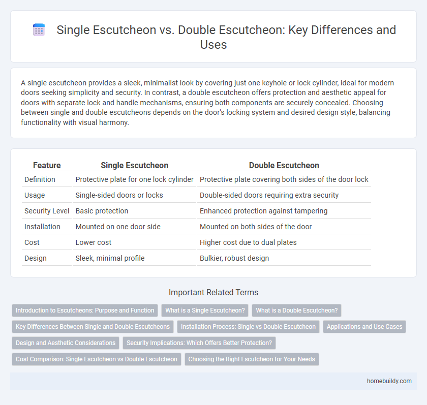 Single Escutcheon vs. Double Escutcheon: Key Differences and Uses