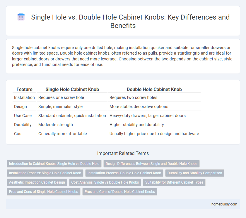 Single Hole vs. Double Hole Cabinet Knobs: Key Differences and Benefits