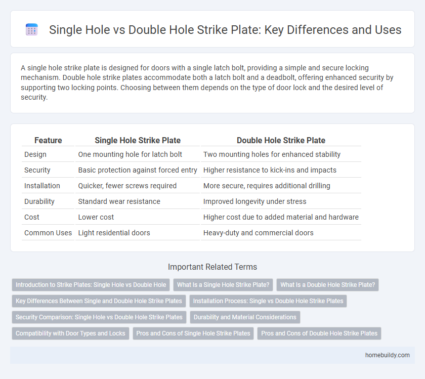 Single Hole vs Double Hole Strike Plate: Key Differences and Uses