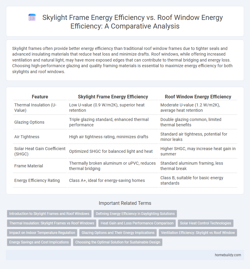 Skylight Frame Energy Efficiency vs. Roof Window Energy Efficiency: A Comparative Analysis