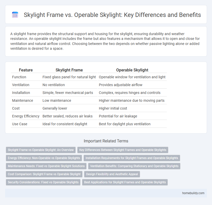 Skylight Frame vs. Operable Skylight: Key Differences and Benefits