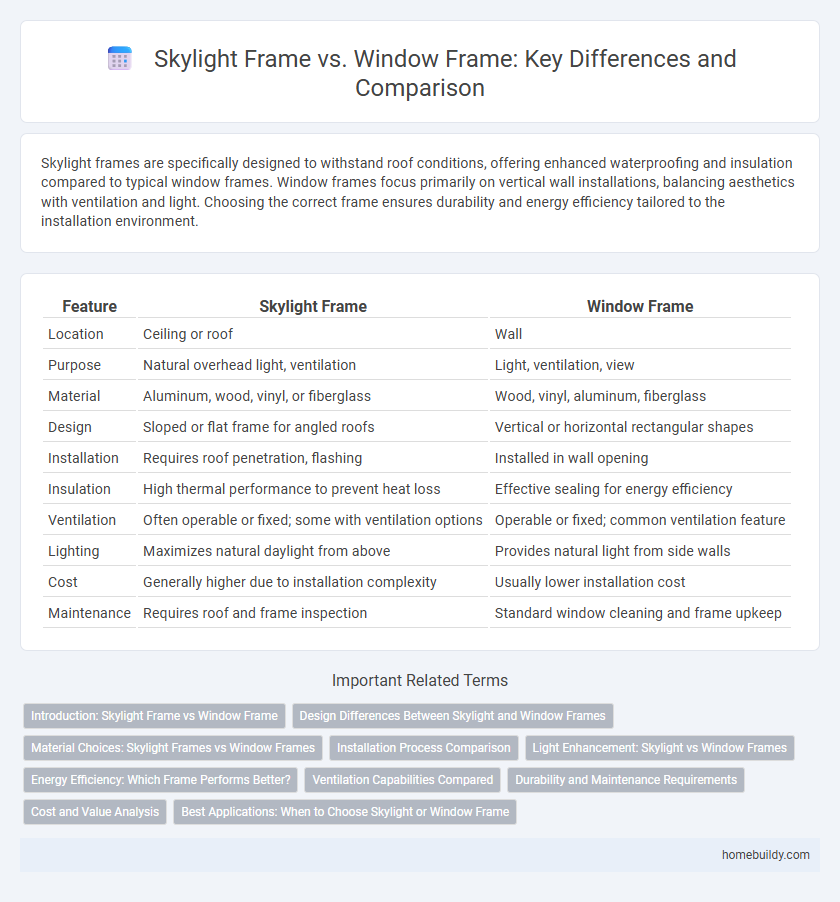Skylight Frame vs. Window Frame: Key Differences and Comparison