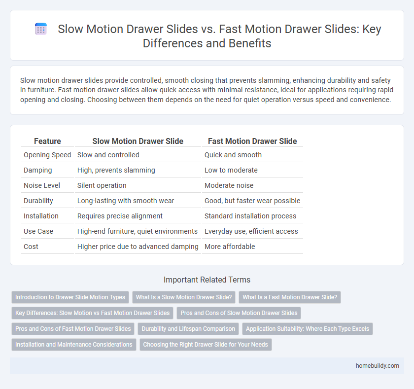 Slow Motion Drawer Slides vs. Fast Motion Drawer Slides: Key Differences and Benefits