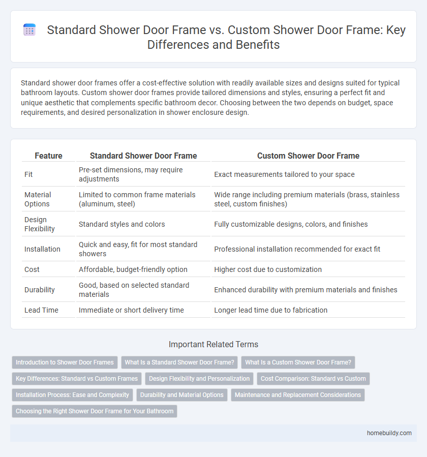 Standard Shower Door Frame vs. Custom Shower Door Frame: Key Differences and Benefits