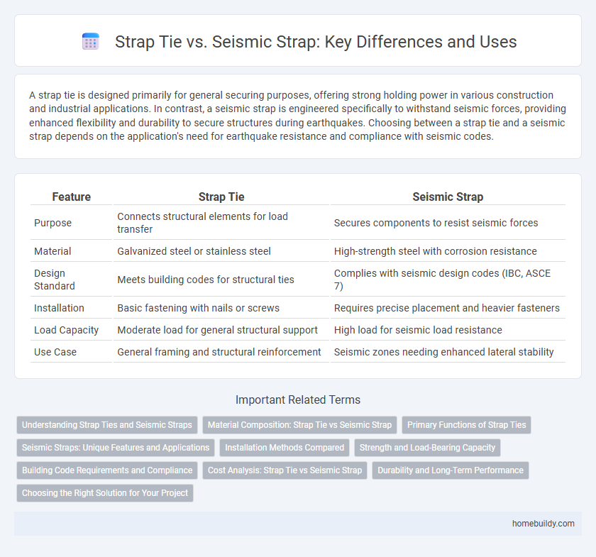 Strap Tie vs. Seismic Strap: Key Differences and Uses