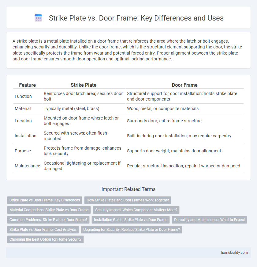 Strike Plate vs. Door Frame: Key Differences and Uses