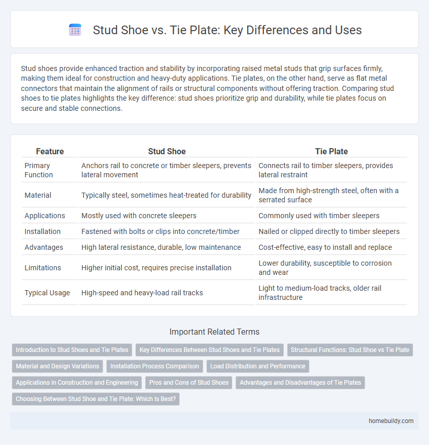 Stud Shoe vs. Tie Plate: Key Differences and Uses