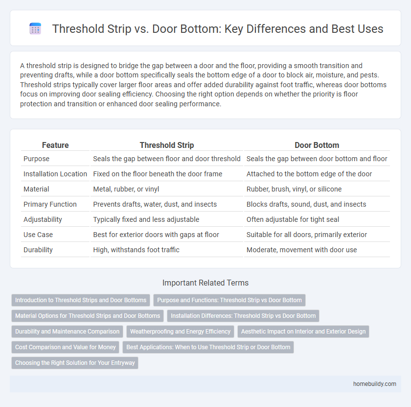 Threshold Strip vs. Door Bottom: Key Differences and Best Uses