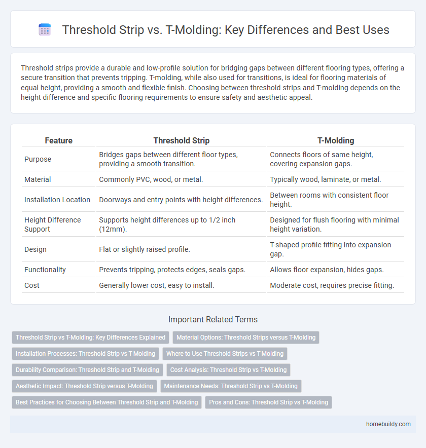 Threshold Strip vs. T-Molding: Key Differences and Best Uses