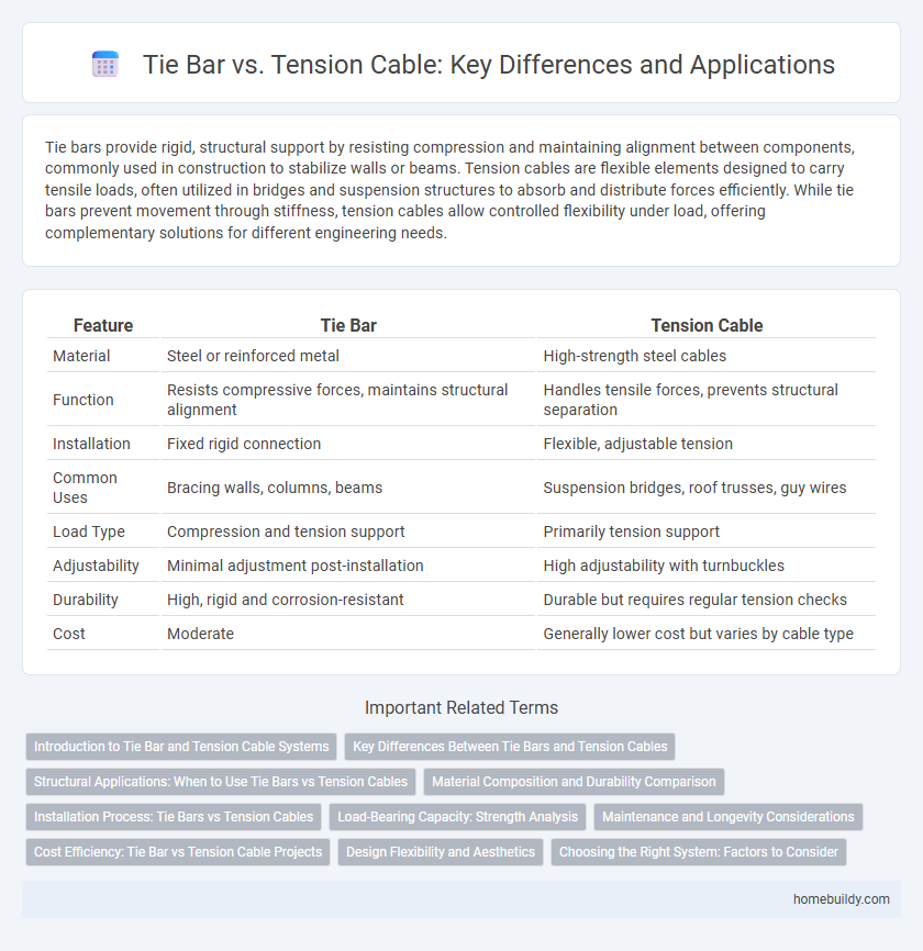 Tie Bar vs. Tension Cable: Key Differences and Applications