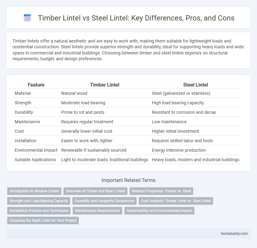 Timber Lintel vs Steel Lintel: Key Differences, Pros, and Cons