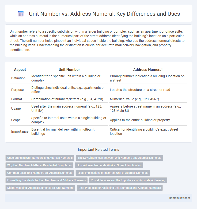 Unit Number vs. Address Numeral: Key Differences and Uses