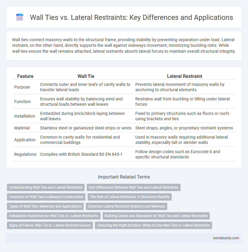Wall Ties vs. Lateral Restraints: Key Differences and Applications
