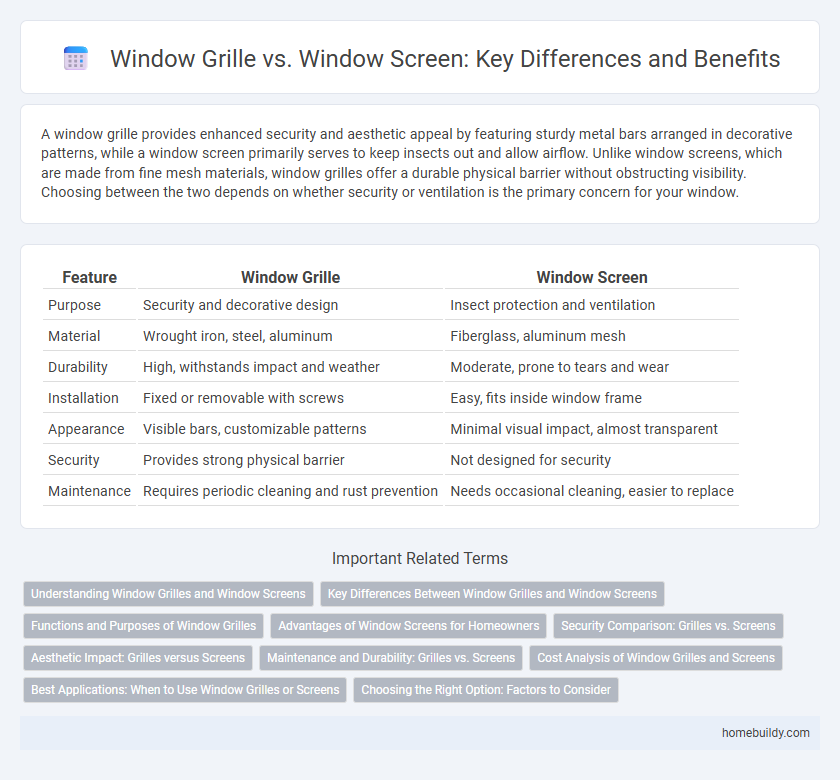 Window Grille vs. Window Screen: Key Differences and Benefits